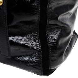 مملوكة مسبقًا Saint Laurent Paris Black Patent Leather and Suede Large Muse Two Bag