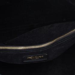 مملوكة مسبقًا Saint Laurent Paris Black Patent Leather and Suede Large Muse Two Bag