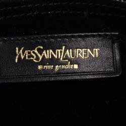 مملوكة مسبقًا Saint Laurent Paris Black Patent Leather and Suede Large Muse Two Bag