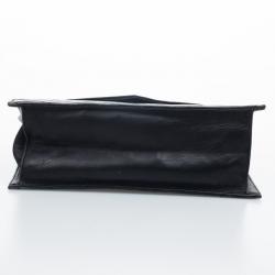 Pre Owned  Yves Saint Laurent Vintage Chevron Black Envelope Clutch Bag