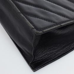 Pre Owned  Yves Saint Laurent Vintage Chevron Black Envelope Clutch Bag