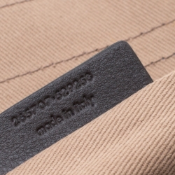 Saint Laurent Paris Grey Leather and Fabric Muse Two Messenger Bag