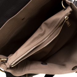 Saint Laurent Paris Grey Leather and Fabric Muse Two Messenger Bag