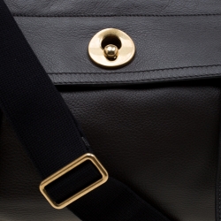 Saint Laurent Paris Grey Leather and Fabric Muse Two Messenger Bag