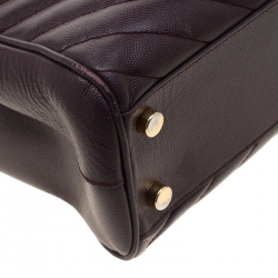 مملوكة مسبقًا Saint Laurent Paris Burgundy Matelasse Leather Cassandre Shopper Tote