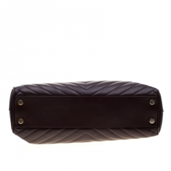 مملوكة مسبقًا Saint Laurent Paris Burgundy Matelasse Leather Cassandre Shopper Tote