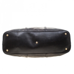 Pre Owned Saint Laurent Black Leather Oversized Muse Satchel