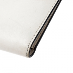 مملوكة مسبقًا محفظة سان لوران طية مزدوجة فراغمنتز ايست/ ويست جلد بيج فاتحة