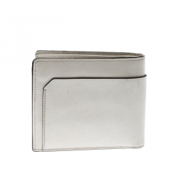 مملوكة مسبقًا محفظة سان لوران طية مزدوجة فراغمنتز ايست/ ويست جلد بيج فاتحة