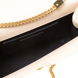 Pre Owned Saint Laurent Paris Beige Leather Medium Kate Shoulder Bag