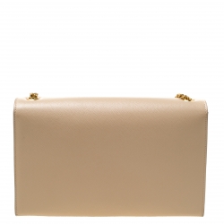 Pre Owned Saint Laurent Paris Beige Leather Medium Kate Shoulder Bag