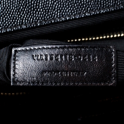 مملوكة مسبقًا Saint Laurent Black Leather Monogram Envelope Shoulder Bag