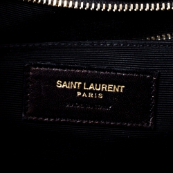 مملوكة مسبقًا Saint Laurent Black Leather Monogram Envelope Shoulder Bag