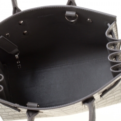 مملوكة مسبقًا حقيبة يد سان لوران باريس ساك دو جور كلاسيك نانو جلد رمادية