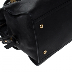 Pre Owned حقيبة سان لوران باريس كاباس شيك متوسط جلد سوداء