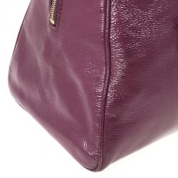 مملوكة مسبقًا Yves Saint Laurent Purple Patent Majorelle Medium Top Handle 