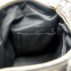Pre Owned Yves Saint Laurent Silver Embroidered Boston Bag