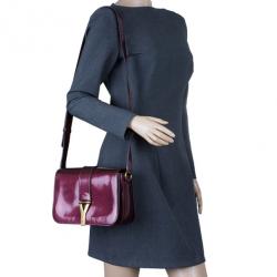 مملوكة مسبقًا Saint Laurent Paris Purple Patent Leather Classic Y Crossbody