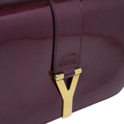 مملوكة مسبقًا Saint Laurent Paris Purple Patent Leather Classic Y Crossbody