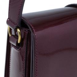 مملوكة مسبقًا Saint Laurent Paris Purple Patent Leather Classic Y Crossbody