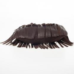 Pre Owned Yves Saint Laurent Brown Boheme Fringe Hobo