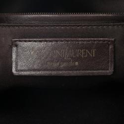 Pre Owned Yves Saint Laurent Brown Boheme Fringe Hobo