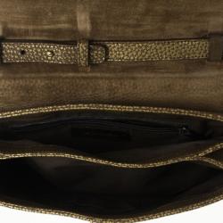 مملوكة مسبقًا Saint Laurent Paris Light Brown Pebbled Calfskin 'Pleine Fleur Aniline' Crossbody Bag