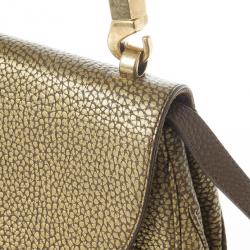 مملوكة مسبقًا Saint Laurent Paris Light Brown Pebbled Calfskin 'Pleine Fleur Aniline' Crossbody Bag