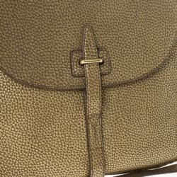 مملوكة مسبقًا Saint Laurent Paris Light Brown Pebbled Calfskin 'Pleine Fleur Aniline' Crossbody Bag