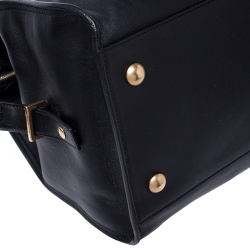 Pre Owned حقيبة سان لوران باريس كاباس شيك جلد سوداء متوسطة