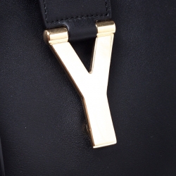 Pre Owned حقيبة سان لوران باريس كاباس شيك جلد سوداء متوسطة