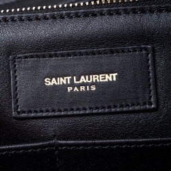 Pre Owned حقيبة سان لوران باريس كاباس شيك جلد سوداء متوسطة