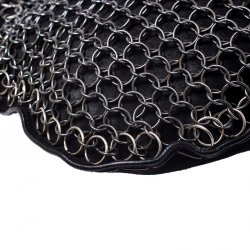 Saint Laurent Black Suede and Leather Rings Mombasa Hobo