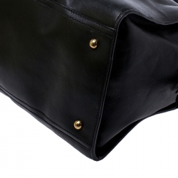 Saint Laurent Black Leather Large Cabas Chyc Satchel
