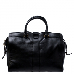 Saint Laurent Black Leather Large Cabas Chyc Satchel