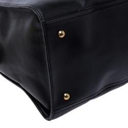 Saint Laurent Black Leather Large Cabas Chyc Satchel