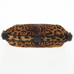 مملوكة مسبقًا Saint Laurent Paris Leopard Print Calf Hair Hobo