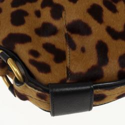 مملوكة مسبقًا Saint Laurent Paris Leopard Print Calf Hair Hobo