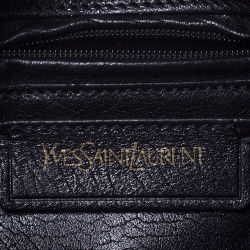 Pre Owned Saint Laurent Beige/Black Calfhair and Leather Ligne Y Charm Crossbody Bag