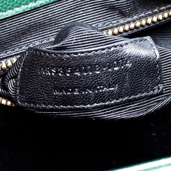 مملوكة مسبقًا حقيبة سان لوران باريس قلاب كيسيندريه كبيرة جلد مبطنة خضراء