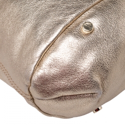 Saint Laurent Metallic Gold Leather Capri Hobo 