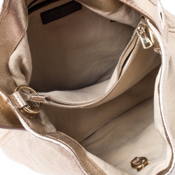Saint Laurent Metallic Gold Leather Capri Hobo 