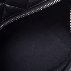 Pre Owned Saint Laurent Black Matelasse Leather Small Lou Lou Bowling Bag