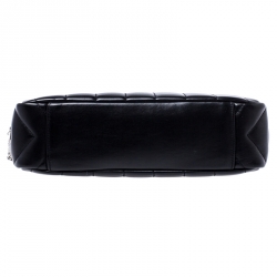 Pre Owned Saint Laurent Black Matelasse Leather Small Lou Lou Bowling Bag