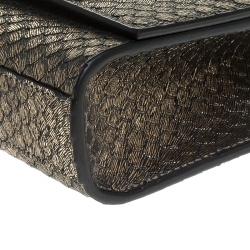 مملوكة مسبقًا Saint Laurent Gold Snake Embossed Suede Small Kate Shoulder Bag