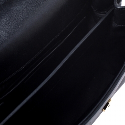 Pre Owned Saint Laurent Paris Black Leather Small Moujik Top Handle Bag