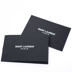 Pre Owned Saint Laurent Paris Black Leather Small Moujik Top Handle Bag