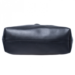 Pre Owned Saint Laurent Black Leather Shopper Tote
