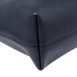 Pre Owned Saint Laurent Black Leather Shopper Tote