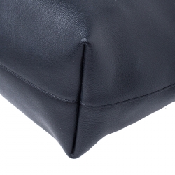 Pre Owned Saint Laurent Black Leather Shopper Tote